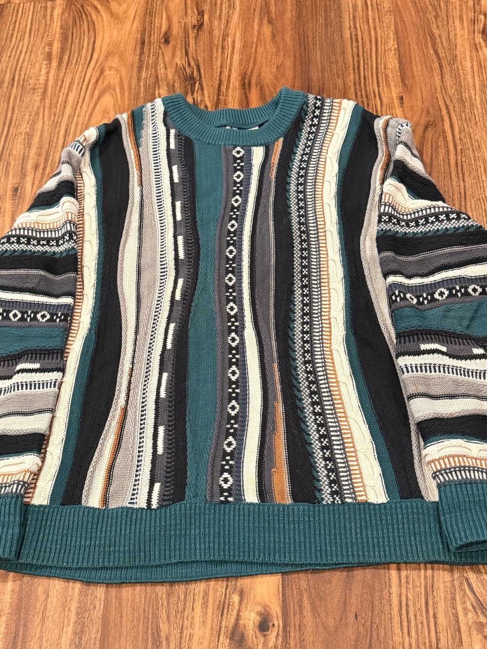 Abercrombie and fitch Coogi inspired 3D knit sweater mens L